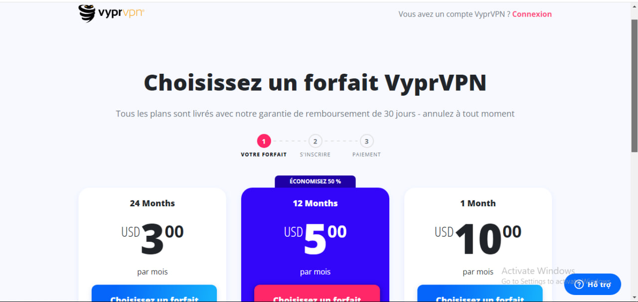 đăng ký gói VyprVPN, VPN trả phí